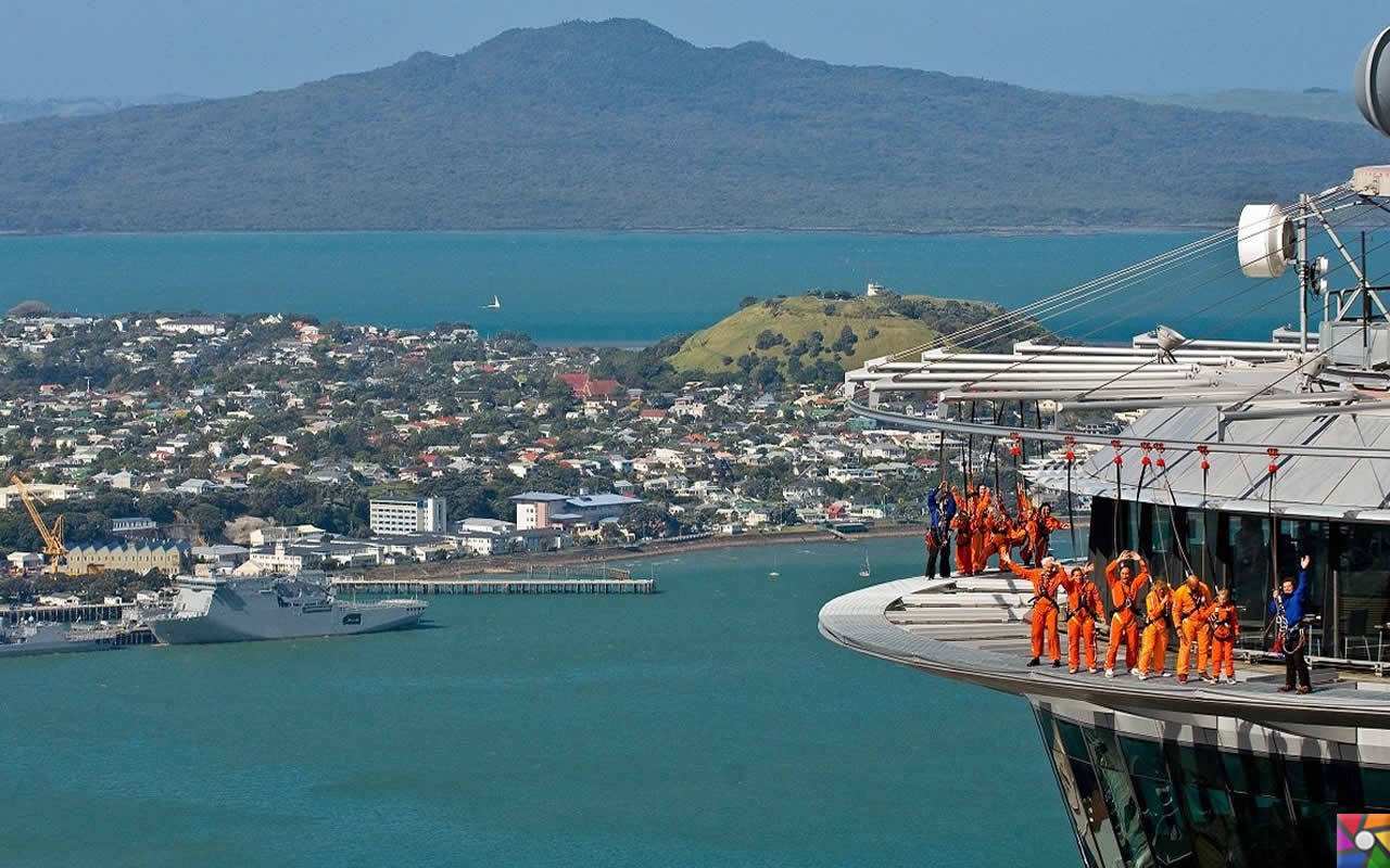 Uzak bir yerlere gidelim Uzun Bulutlar Ülkesine: Yeni Zelenda | Sky Tower'dan Sky Jump yapanlar