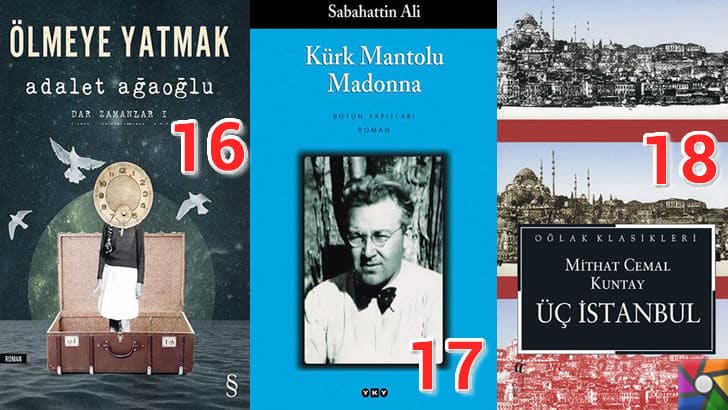 Türk Edebiyatının okunması gereken en iyi 100 Roman nedir? | En iyi oy alan 16, 17, 18. romanı