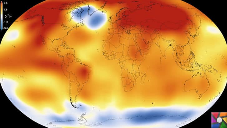 Dünyayı kasıp kavuran sıcaklıkların nedeni Küresel Isınma! | Dünyanın ısı artış haritası