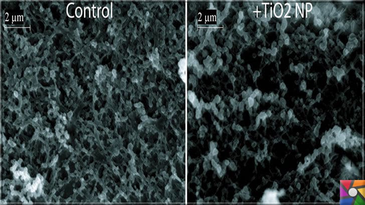 Nanoteknoloji parçacığı Titanyum Dioksit nedir? Zararsız mı? Tehlikeli mi? | Titanyum Dioksit (TiO2) nanoparçacıkları, maddelerdeki değişim halinin mikroskobik fotoğrafı