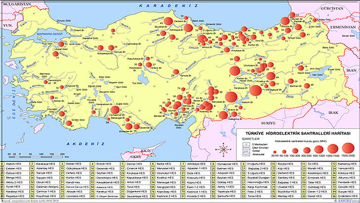 Enerji Kaynakları Nedir? Yenilebilir Enerji Kaynakları Nelerdir? | Türkiye'deki Hidrolelektrik Santrallerin Haritası