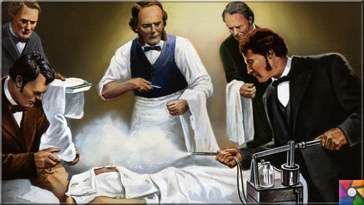 Modern cerrahinin babası Joseph Lister kimdir? Hayatı ve Buluşları | Lister'in bir ameliyat esnasında tasvir edildiği resim